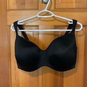 Cacique T-Shirt Bra, Underwire, Lightly Padded, Black, Size 40G